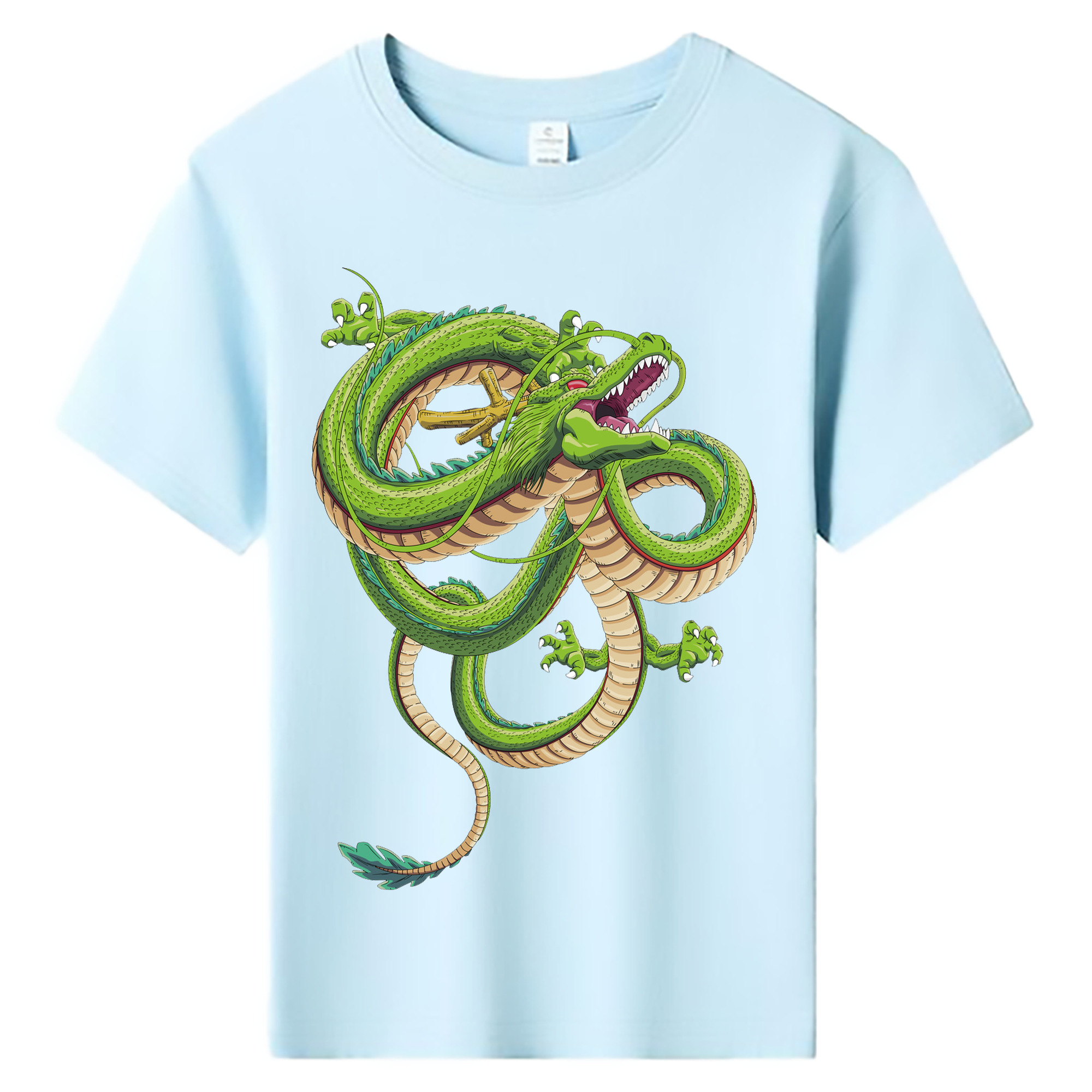 （画像用） ドラゴンボール 神龍 シェンロン DRAGON BALL Shenron 綿100％キッズTシャツ（フロントプリント）